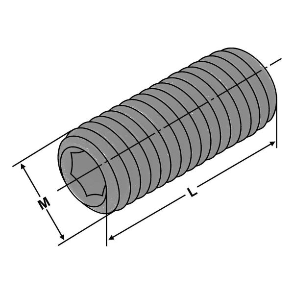 Einstellschraube M12xP1,75x30L, durchb. 5mm – Bild 2