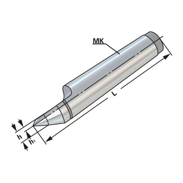 Hartmetall Zentrierspitzen <br /> MK 3 <br /> DIN 806 HE – Bild 2