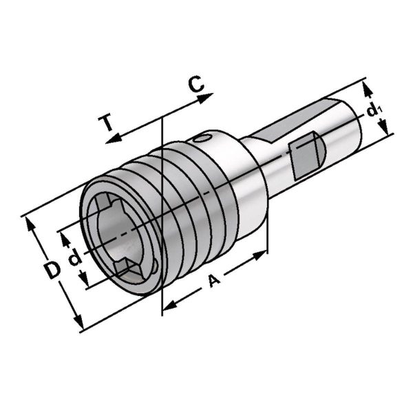Gewindeschneidfutter Ø 25 - M3 / M14 Gr. 1 – Bild 2