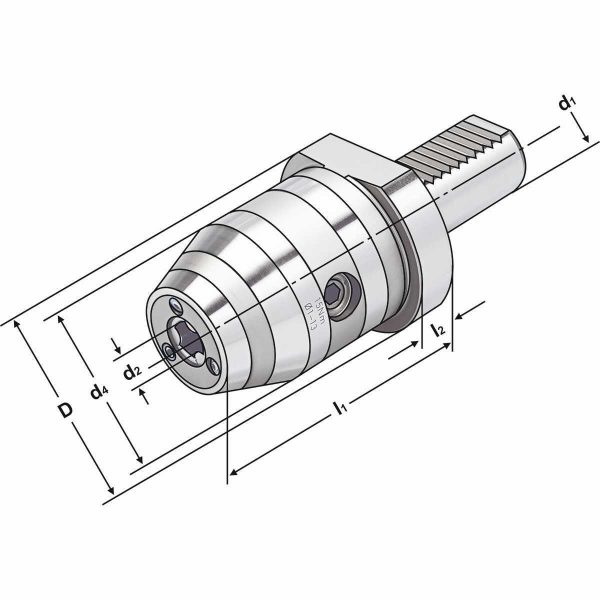 CNC-Bohrfutter 25x1/13-87 mit Kugelspritzdüsen - Image 2