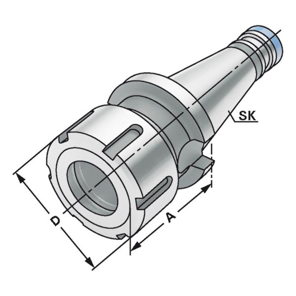 Spannfutter SK 30-2/16-50  DIN 2080 – Bild 2