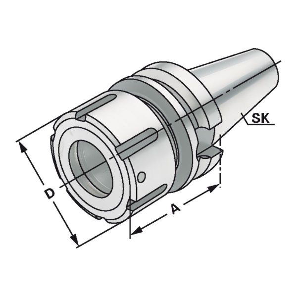 Spannfutter BT 30-2/16-60 OZ16  (MAS-BT) AD – Bild 2