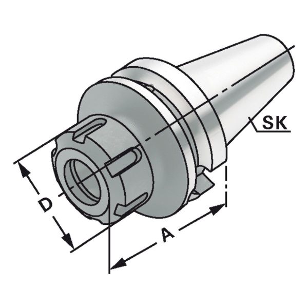 Spannfutter BT 30-2/13-70 ER20 MAS/BT – Bild 2