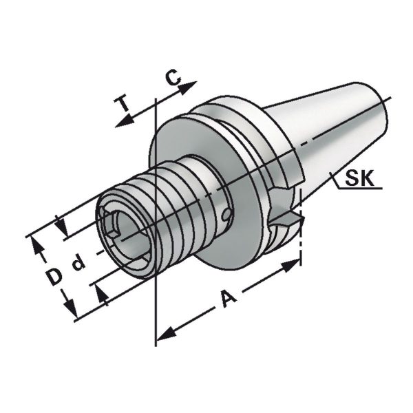 Gewindeschneidfutter BT 30 - M5-M22 - Gr.2 – Bild 2