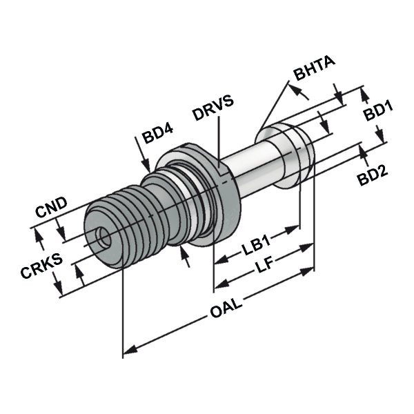 Anzugsbolzen M12 MAS/BT 45° Fanuc - Image 2