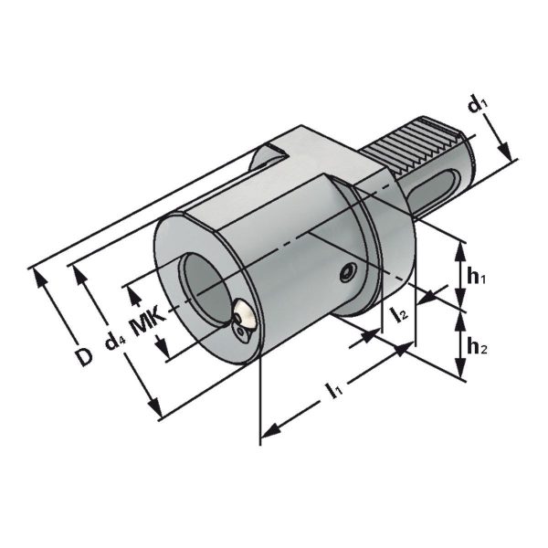 MK-Bohrerhalter  F1-30xMK3  DIN 69880 – Bild 2