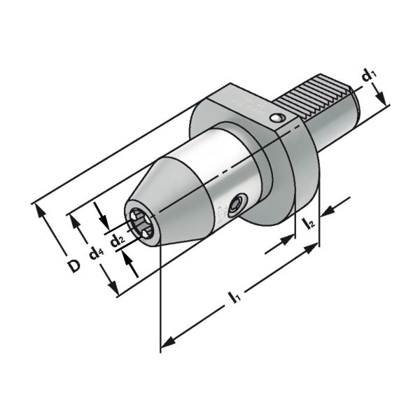 CNC-Bohrfutter 30x2,5-16  DIN 69880 – Bild 2