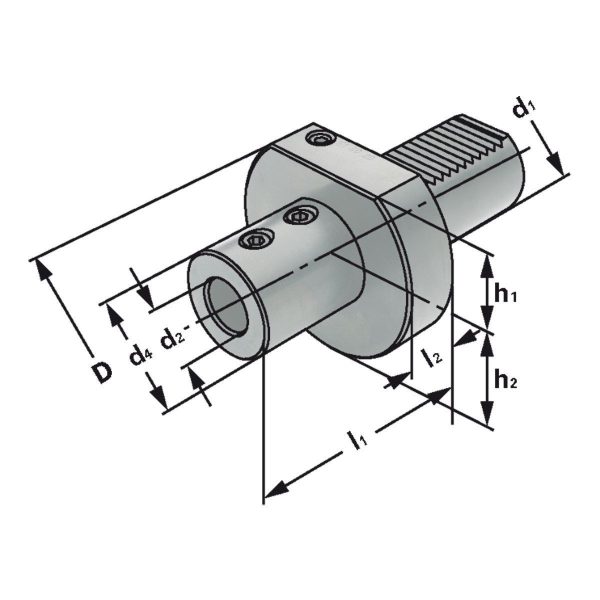 Halter für Wendeplattenbohrer  E1-30x40  DIN 69880 – Bild 2