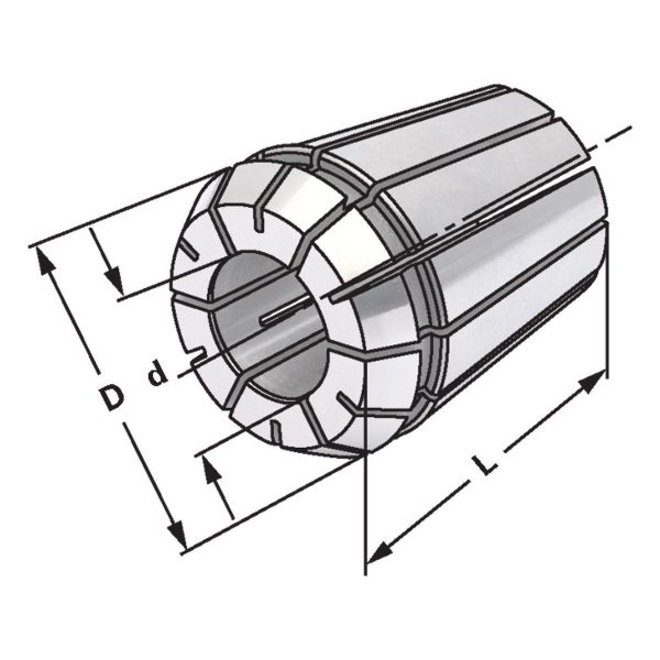 Präzisionsspannzangen ER11 <br /> 4008EP <br /> Ø 1,5 - 1,0 – Bild 2