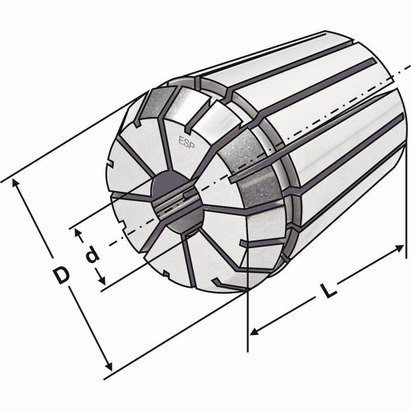 Präzisionsspannzangen ER11 <br /> 4008ESP <br /> Ø 5,0 - 4,5 – Bild 2