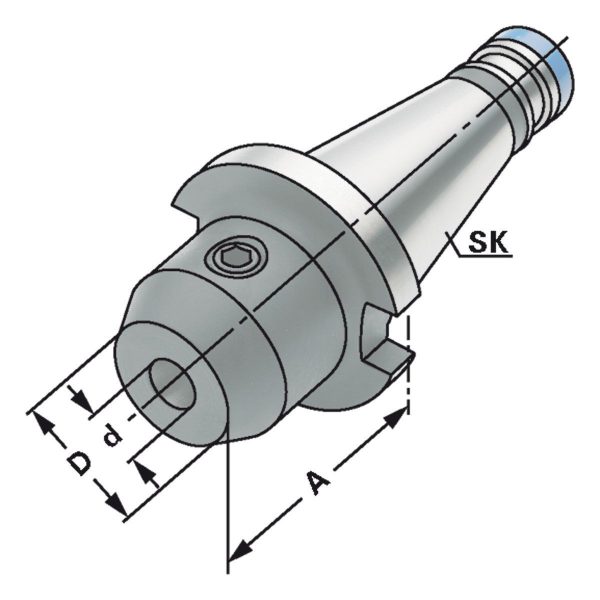 Fräseraufnahme SK 40-18-63  DIN 2080 – Bild 2