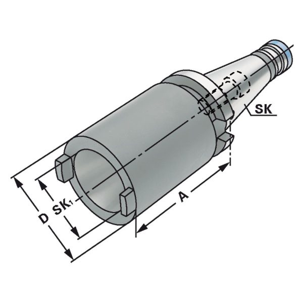Zwischenhülse SK40 - SK40 - 100 – Bild 2