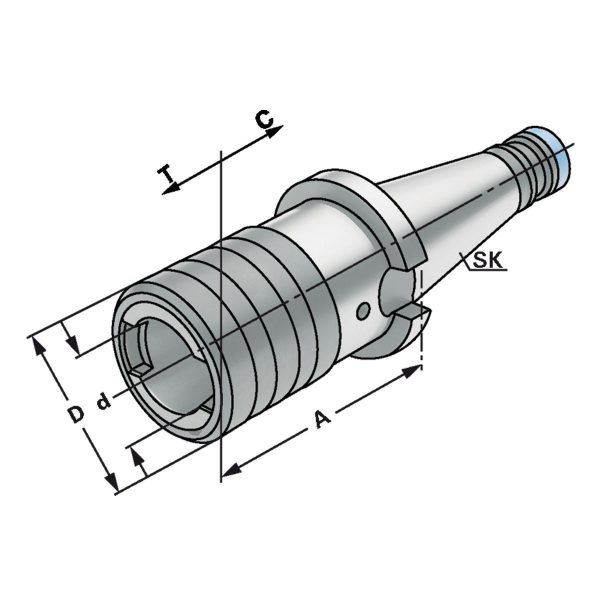 Gewindeschneidfutter SK 40 - M3/M14 - Gr.1 – Bild 2