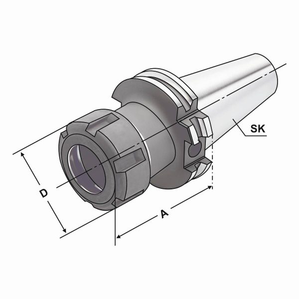 Spannfutter SK 40-2/20-70 ER32 DIN 69871 AD – Bild 2