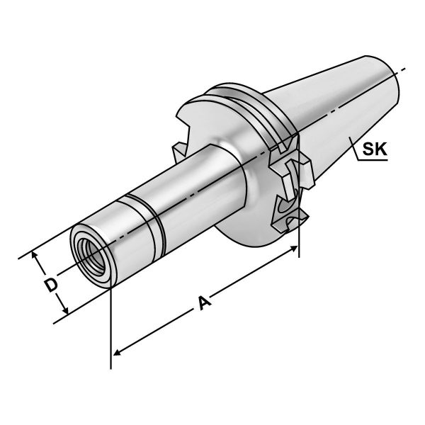 Spannfutter SK 40-4/16-60 KPS16 DIN 69871 AD – Bild 2