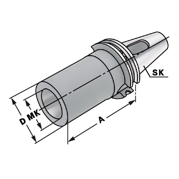 Zwischenhülse SK 40-1-50 DIN 69871 AD – Bild 2