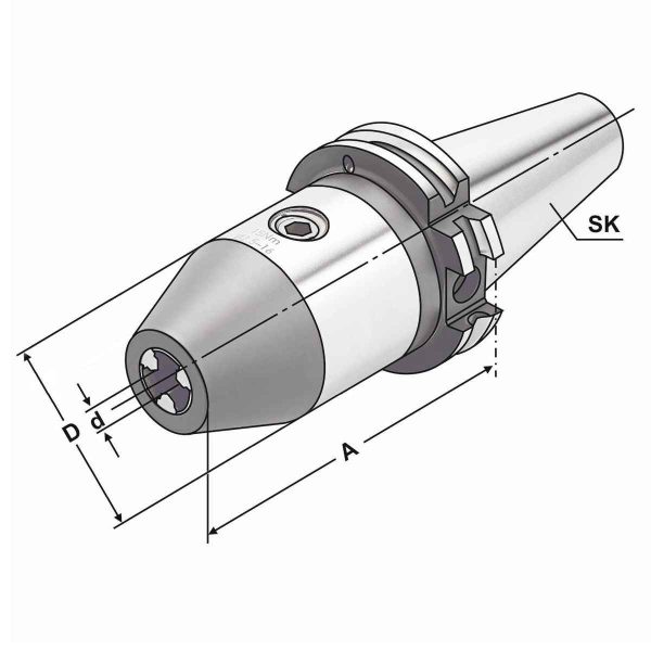CNC-Bohrfutter SK 40-1/13-90 – Bild 2