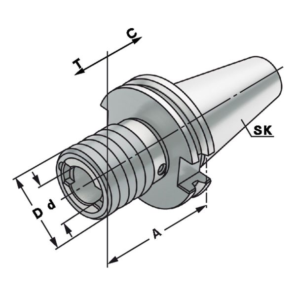 Gewindeschneidfutter SK 40 - M5-M22 – Bild 2
