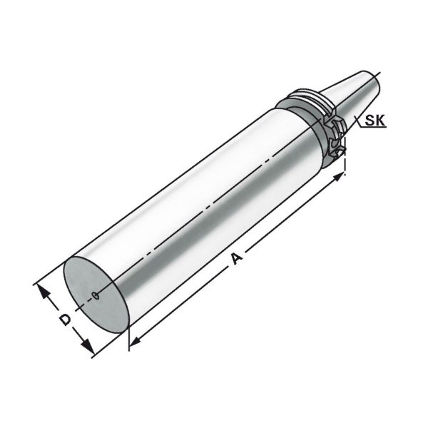 Bohrstangenrohling SK 40-63-250 DIN 69871 A – Bild 2
