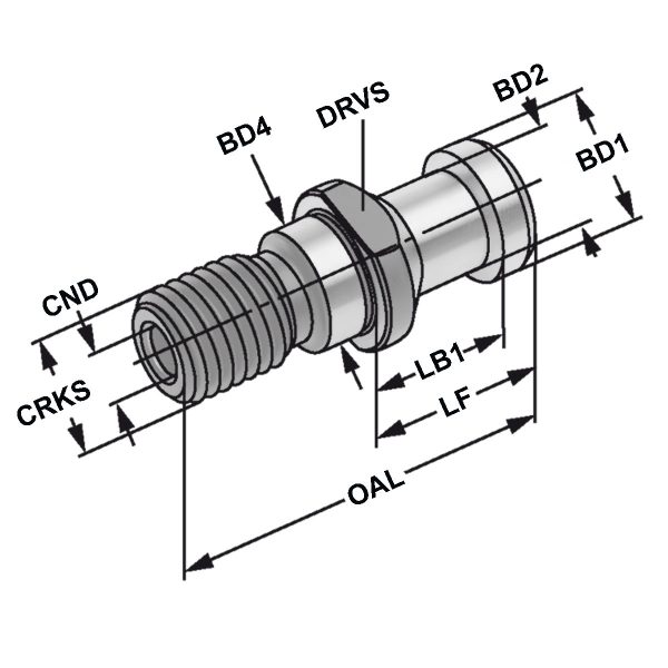 Anzugsbolzen M16 DIN 69872 A mit O-Ring - Image 2