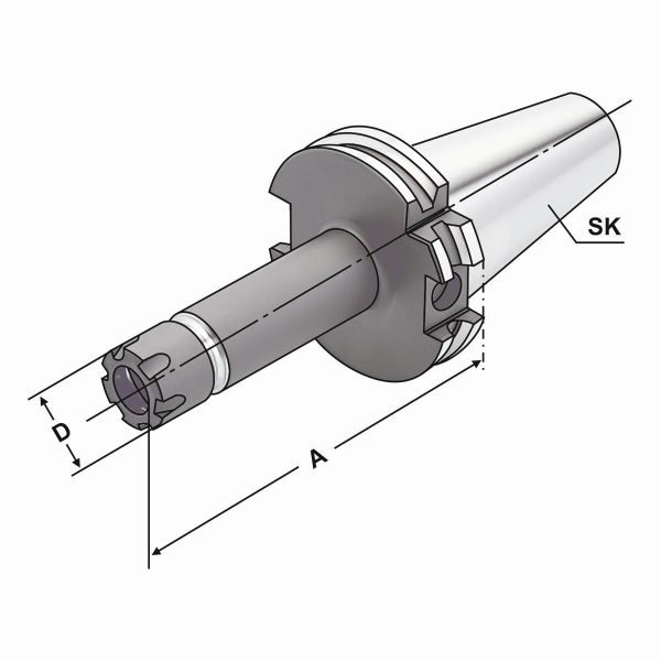 Spannfutter SK 40-1/7-160 ER11 - Mini – Bild 2