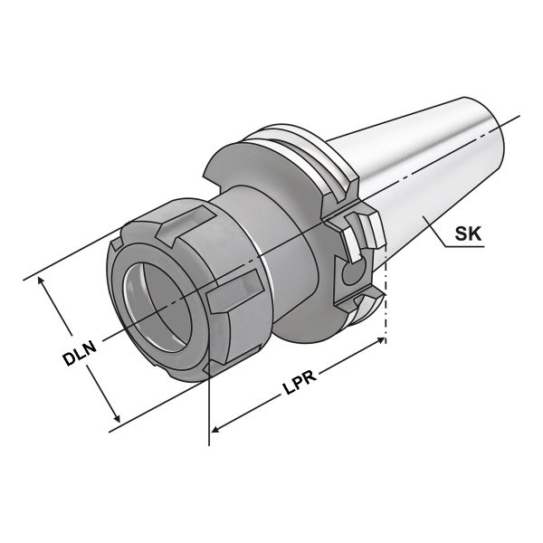 Spannfutter SK 40-1/10-130 ER16 DIN 69871 AD/B – Bild 2
