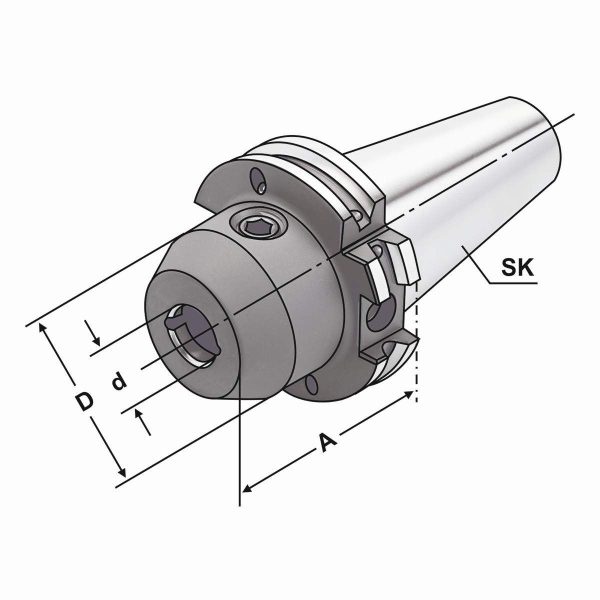 Fräseraufnahme SK 40-12-50 DIN 69871 AD/B – Bild 2