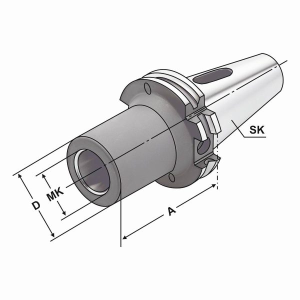 Zwischenhülse SK 40-1-50 DIN 69871 AD/B – Bild 2