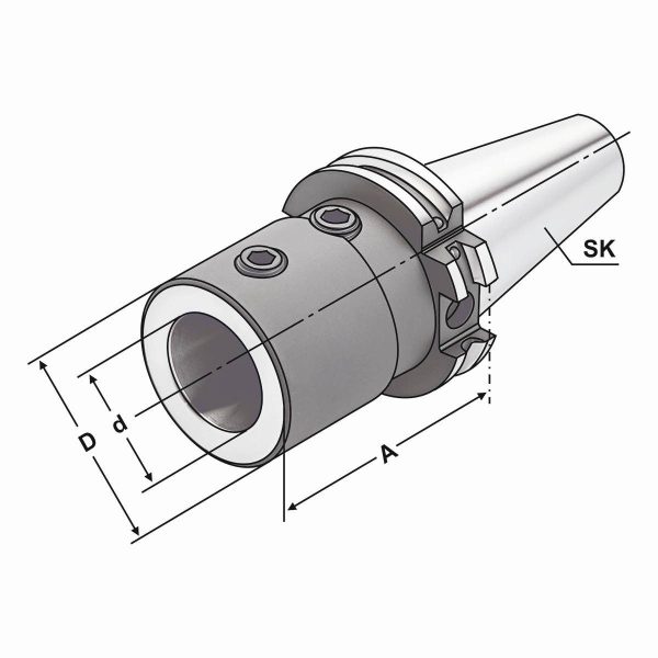 Bohrerhalter SK 40-25-70  DIN 69871 AD/B – Bild 2