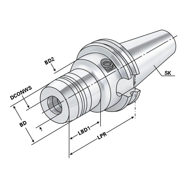 Hydro-Dehnspannfutter SK 40-25-117 – Bild 2