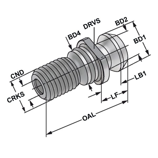 Azb. M16 ISO 7388 ohne Bohrung, inkl. O-Ring – Bild 2
