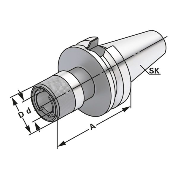 Gewindeschneidfutter BT 40 - M5-M22 - Gr.2 – Bild 2
