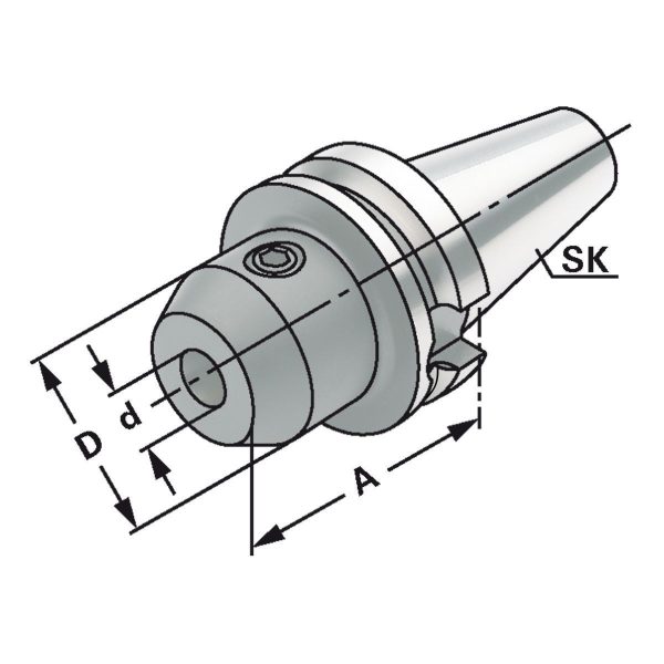 Fräseraufnahme BT 40-10-100 MAS-BT – Bild 2