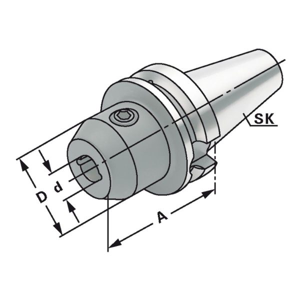 Fräseraufnahme BT 40-14-100 MAS-BT – Bild 2
